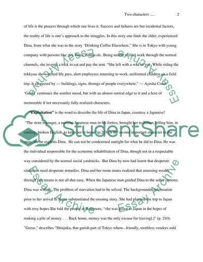 Two characters analysis in Packers Geese