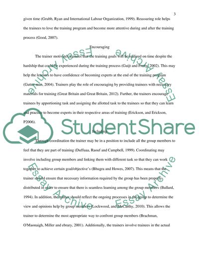 Lesson 4: The Effective Trainer:Learning Check 4 [3DLAL4LC4]: Role of the Trainer