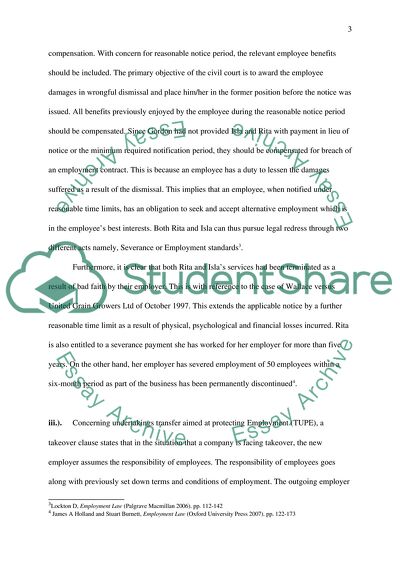 Employment Law - Rita and Isla