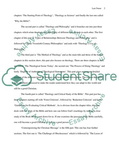 Christian Theology Critique