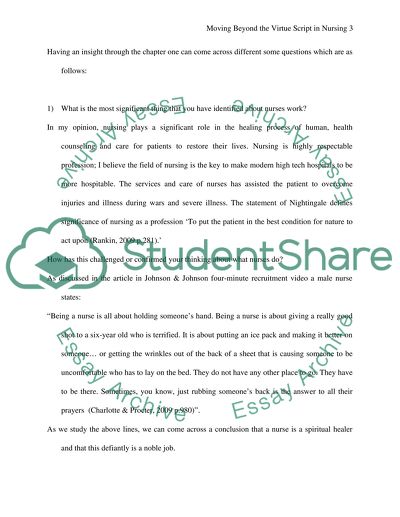 Moving Beyond the Virtue Script in Nursing