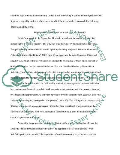 The Need to Protect the U.K. From Terrorists