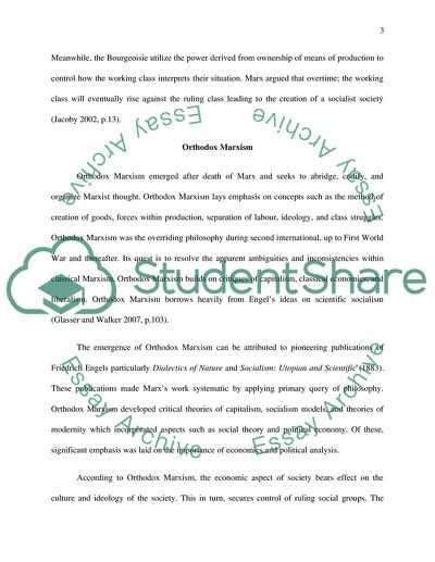 Differences between Western Marxism and Orthodox Marxism