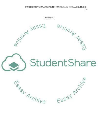 Forensic Psychology Professionals and Racial Profiling