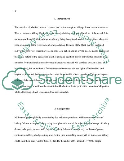 A Kidney Market The Need of the Hour