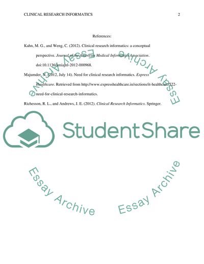 Clinical Research Informatics