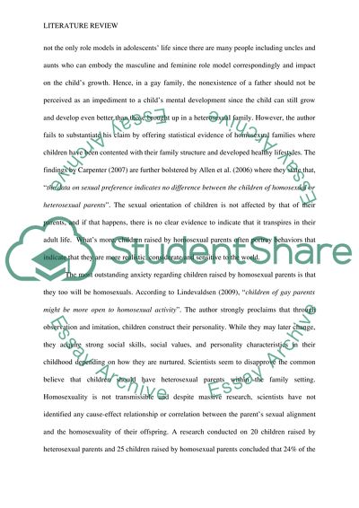 Same-Sex Parenting and the Its Impact on Child Sexuality