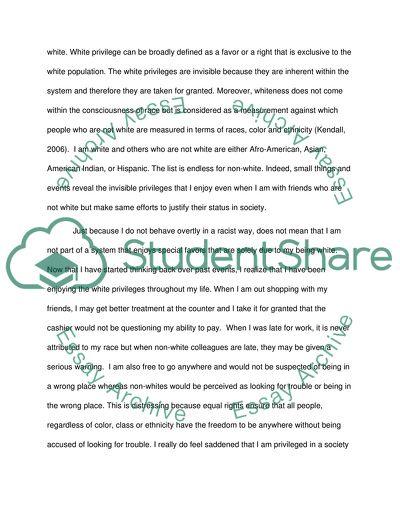 White Privilege and Issues of Racial Differences