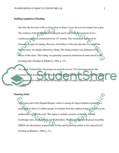 Research about social Impact of Flooding, Building regulation of flooding at Kings Lynn in the UK