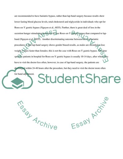 Review of Outcomes of Roux-en-Y Gastric Bypass and Laparoscopic Adjustable Gastric Banding