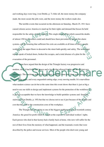 TRIANGLE The Fire That Changed America by David Von Drehle