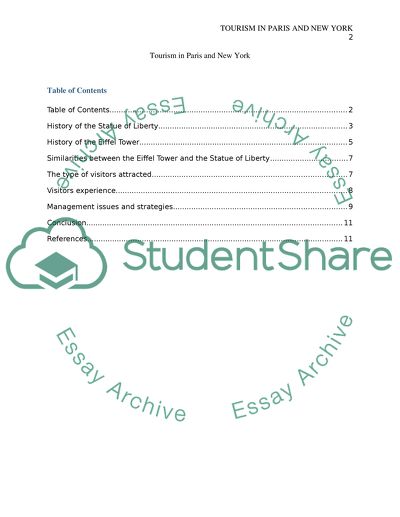 Tourism in Paris and New York