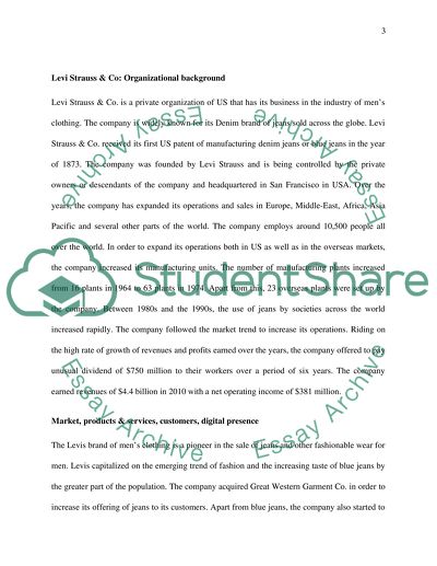 Digital Marketing of Levi Strauss & Co