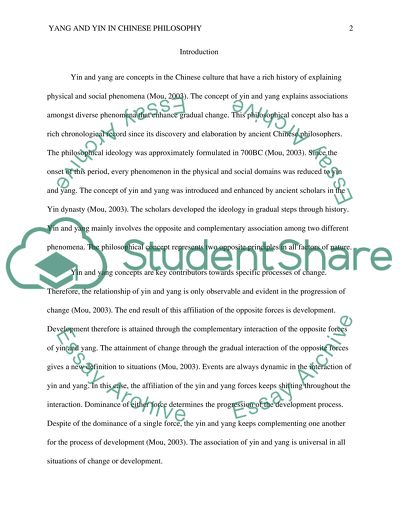 What are Yang and Yin in Chinese philosophy