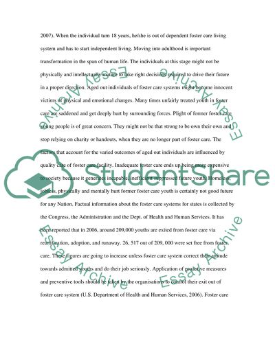 Target Population of Foster Care System