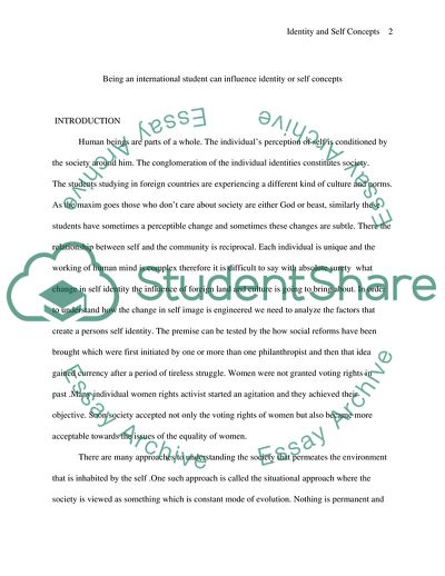 Being an International Student Can Influence Identity of Self Concepts