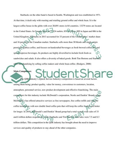 Tim Hortons vs Starbucks Financial Situations