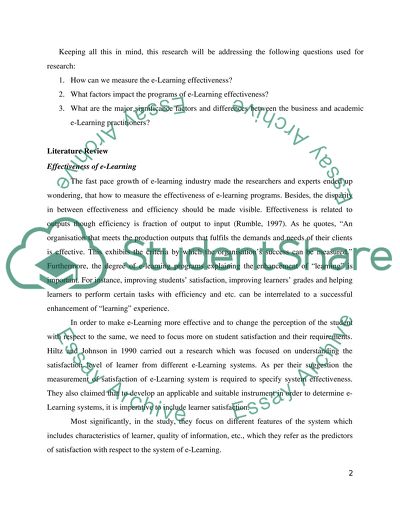 Effective E-learning To Students