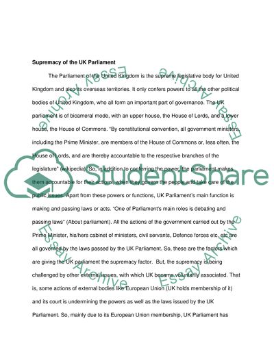 UK Membership in the European Union