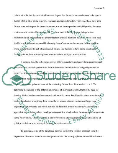 Environmental Ethics