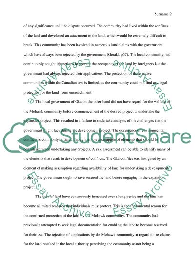 Oka Conflict of Canada