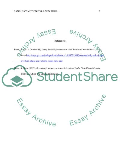 Sandusky Motion for a New Trial