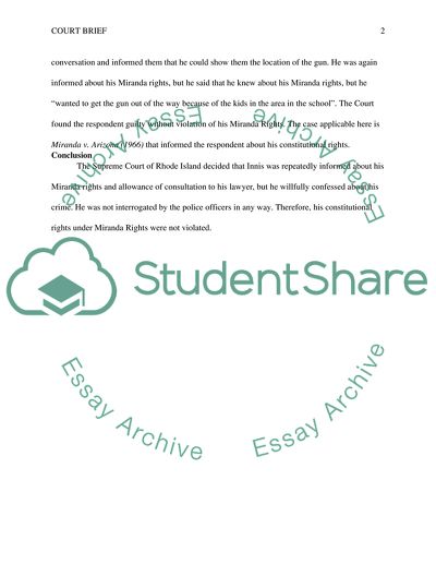 Rhode Island v. Innis, 446 U.S. 291, Stewart J Case