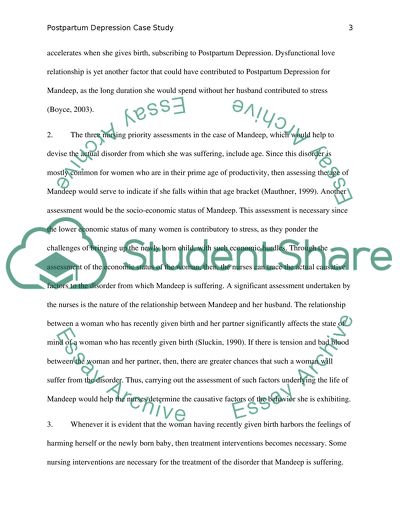 Postpartum Depression