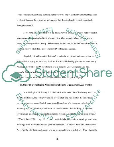 Hebrew Word Study: Love