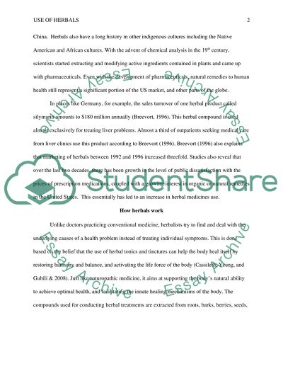 Nursing - Use of Herbals