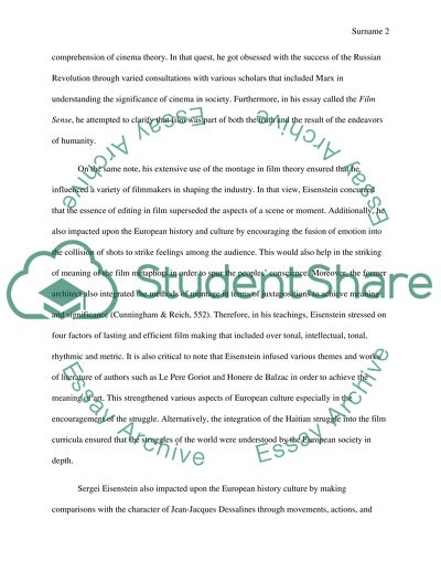 Sergei eisenstein and his influential on society