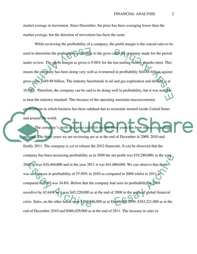 Financial Analysis Exercise II