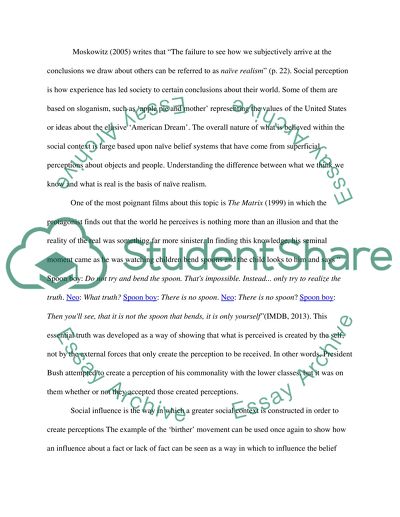 Social Cognition, Social Perception, and Social Influences