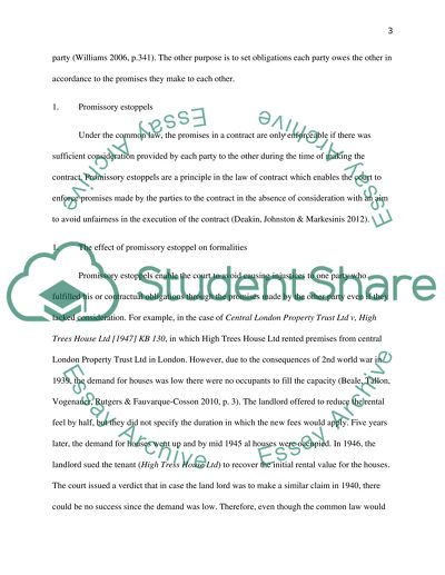 Influence of Equity Law on the Law of Contract
