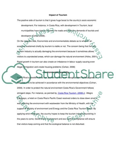 Feasibility of a Resort in Costa Rica