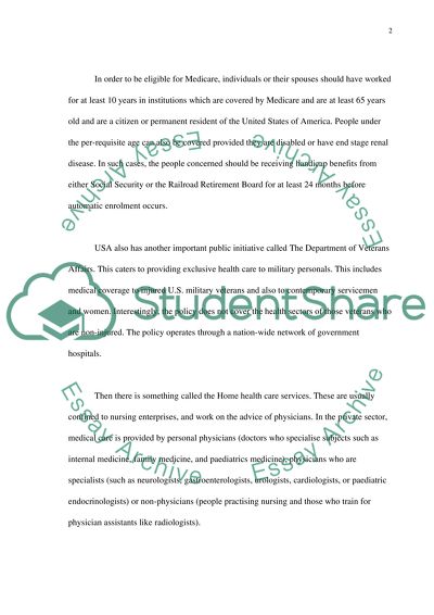 Health Care System of the USA