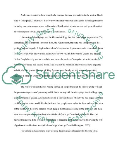 The Agamemnon of Aeschylus