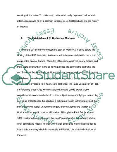 President Wilsons Dealing with the Lusitania Crisis