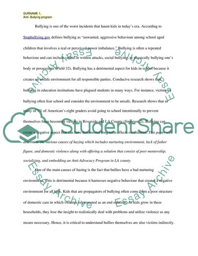 The Issue of Bullying that Plagues Educational Institution