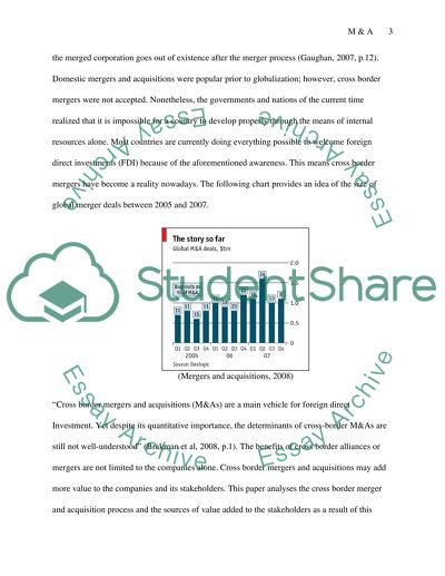 Cross-Border Acquisition and Sources of Value Added in Acquisitions
