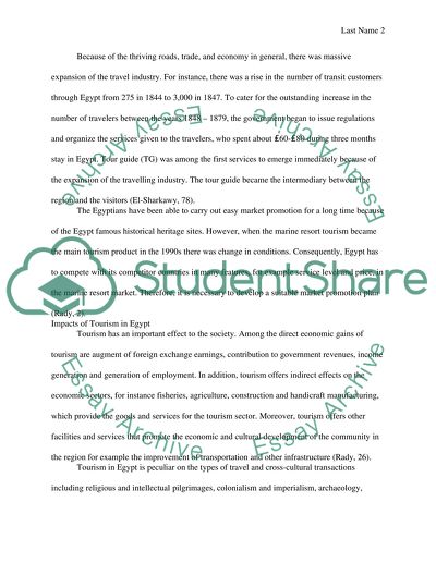 The Negative Impacts of Tourism on Egyptian Culture