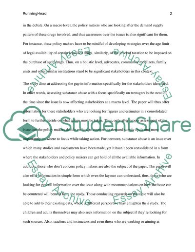 Substance Abuse Among Teens