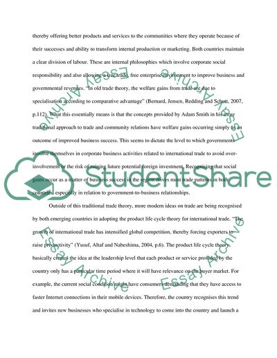 India and the Czech Republic - International Trade Patterns