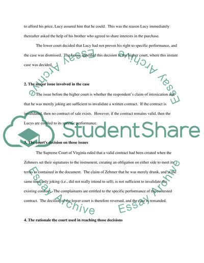 The Major Issue Involved in the Court Case