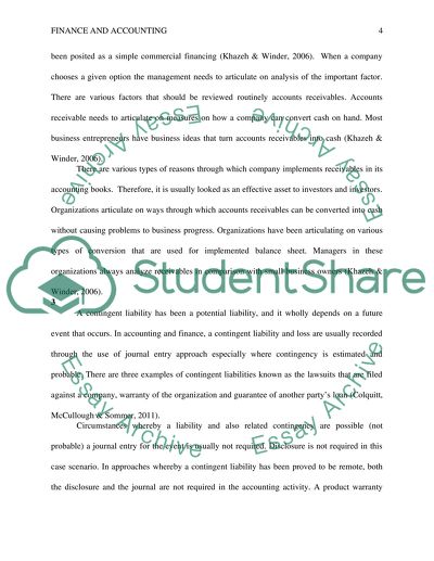 Finance and Accounting Homework Analysis
