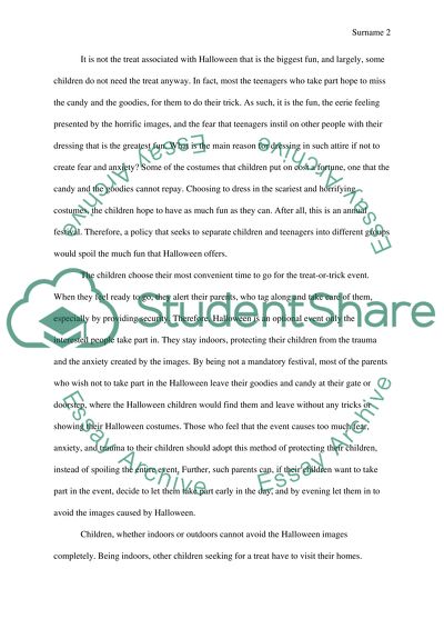 Allocating Different Times and Different Ages to Children Taking Part In Trick-Or-Treat