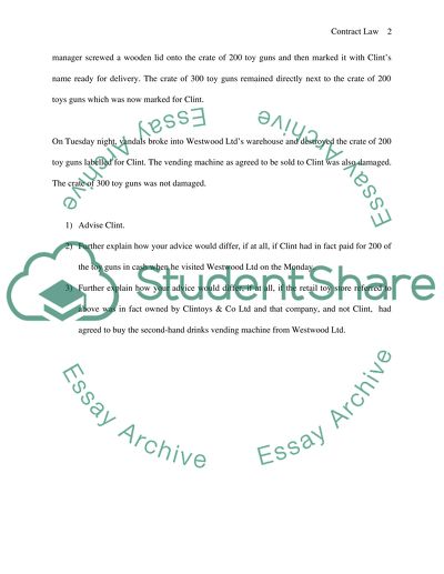 Contract Law. Westwood Ltds