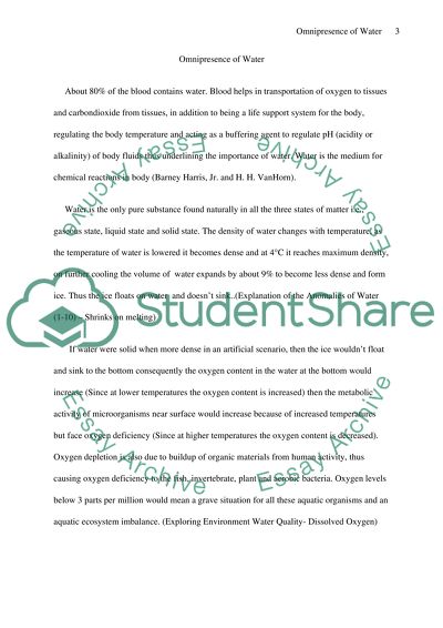 Omnipresence of Water