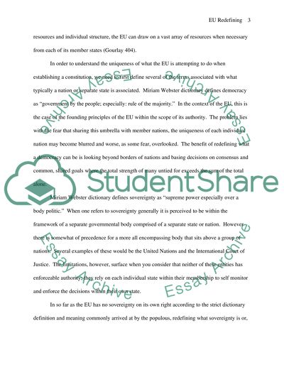 The European Union: Redefining What We Know