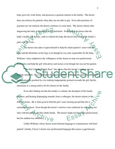 Comparing two story( A small good thing & The girl with the pimply face)